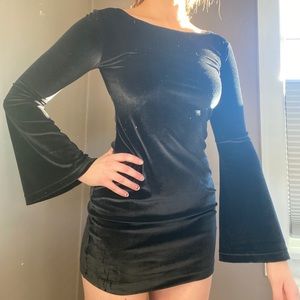 Urban Outfitters Black Velvet Dress